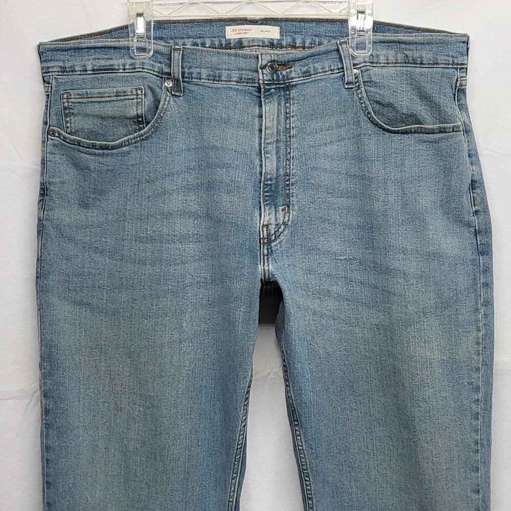 Levi Strauss Signature Jeans Mens Relaxed Fit 40X32 (Fit 42 X 32 ) Stretch - Picture 2 of 16